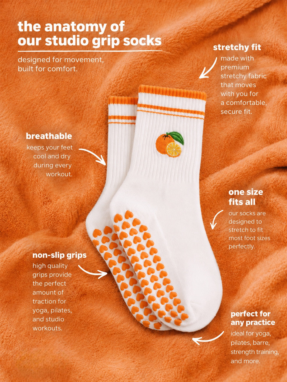 The Fruit Stand: Studio Grip Socks 3 Pack