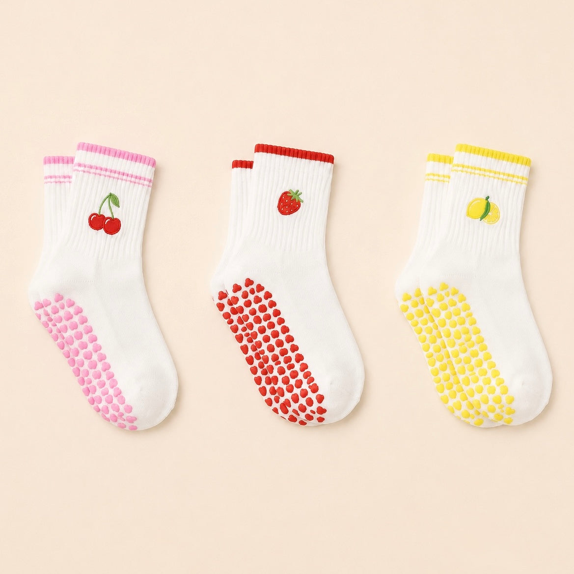The Fruit Stand: Studio Grip Socks 3 Pack
